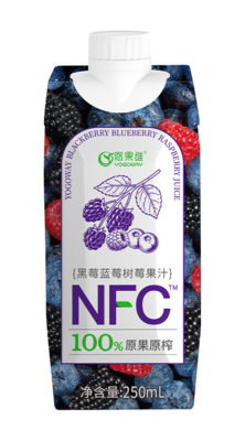 悠果维黑莓蓝莓树莓果汁